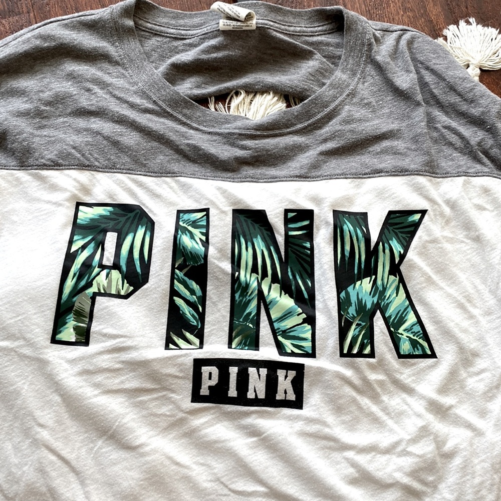 PINK varsity backless long sleeve